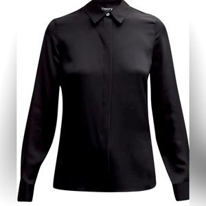 Theory Silk Button Down Long Sleeve NWT
